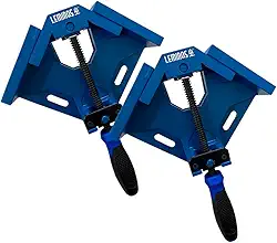 Kit 2 Grampo Sargento Angular 90º Braçadeira Canto Esquadro Aperto Marcenaria Serralheria