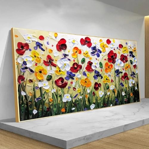 Peinture imprimée sur toile florale KEBIA pour illuminer les murs de votre salon moderne