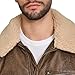Levi's Men's Faux Leather Aviator Bomber Jacket with Sherpa Collar, Light Brown