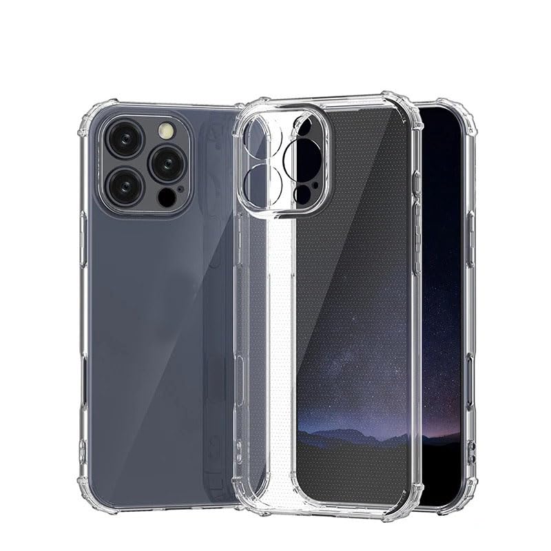 passapn 1pc Shockproof Clear Phone Back Case Cover Guard for iPhone 16 Pro Plus Max 15 (for iPhone 14)