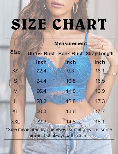 Image of Avidlove Lace Bralettes for Women Y2k Strap Bustier Cami Top V Neck Camisole Lingerie