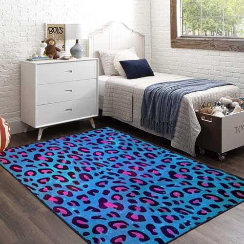 Tapis de salon imprimé léopard antidérapant pour sécuriser et décorer le sol - 2