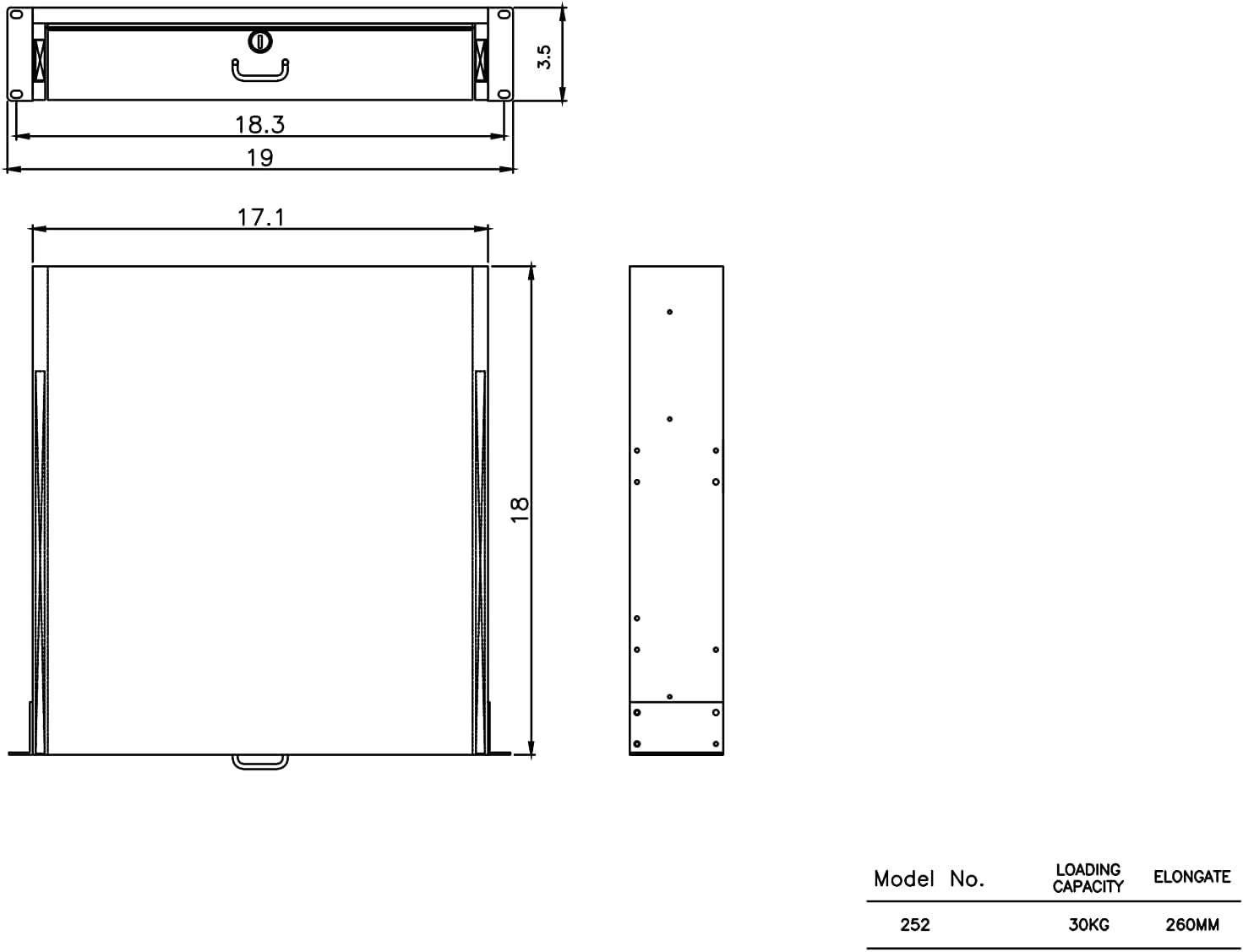 RAISING ELECTRONICS Drawer Server Cabinet Case 19 Inch Locking Rack Mount DJ Lockable Deep Drawer with Key (2U) - Image 5