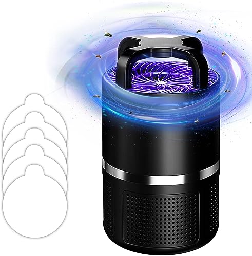 Indoor Insect Traps, Mosquito Traps, Fruit Fly Traps Indoor, Gnat Traps, Bug-Zapper with Bug Light, Strong Suction & Sticky Glue Boards