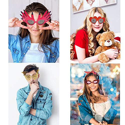 Td.ives Funny Glasses Party Sunglasses Costume Sunglasses Masks,12 Pack Cool Shaped Funny Party Glasses #TOP7