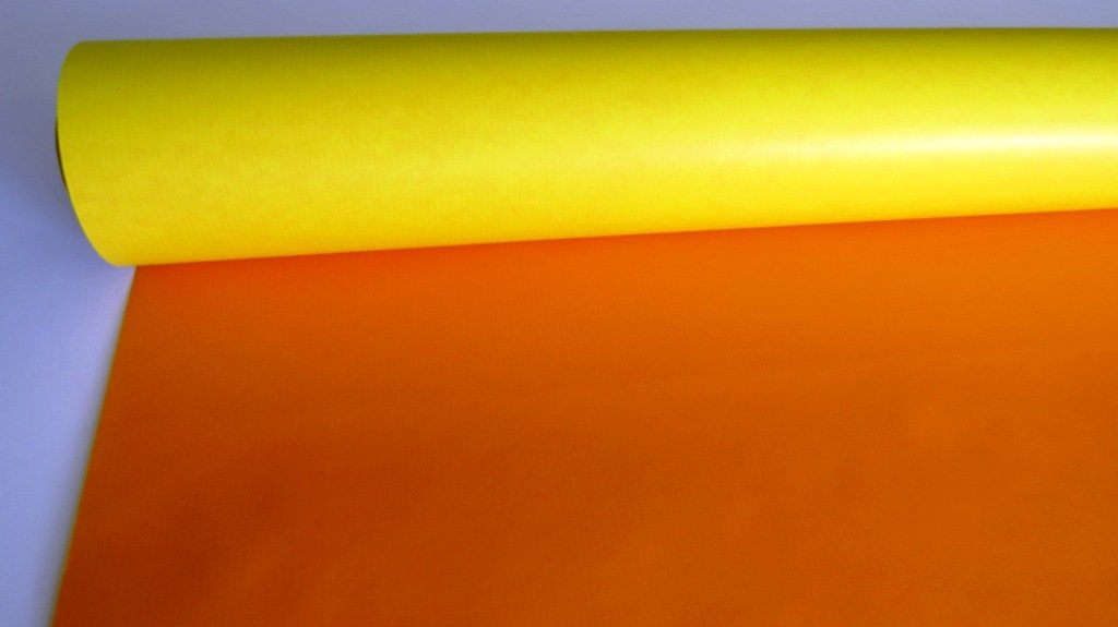 Geschenkpapier 80cm / 40m orange/gelb