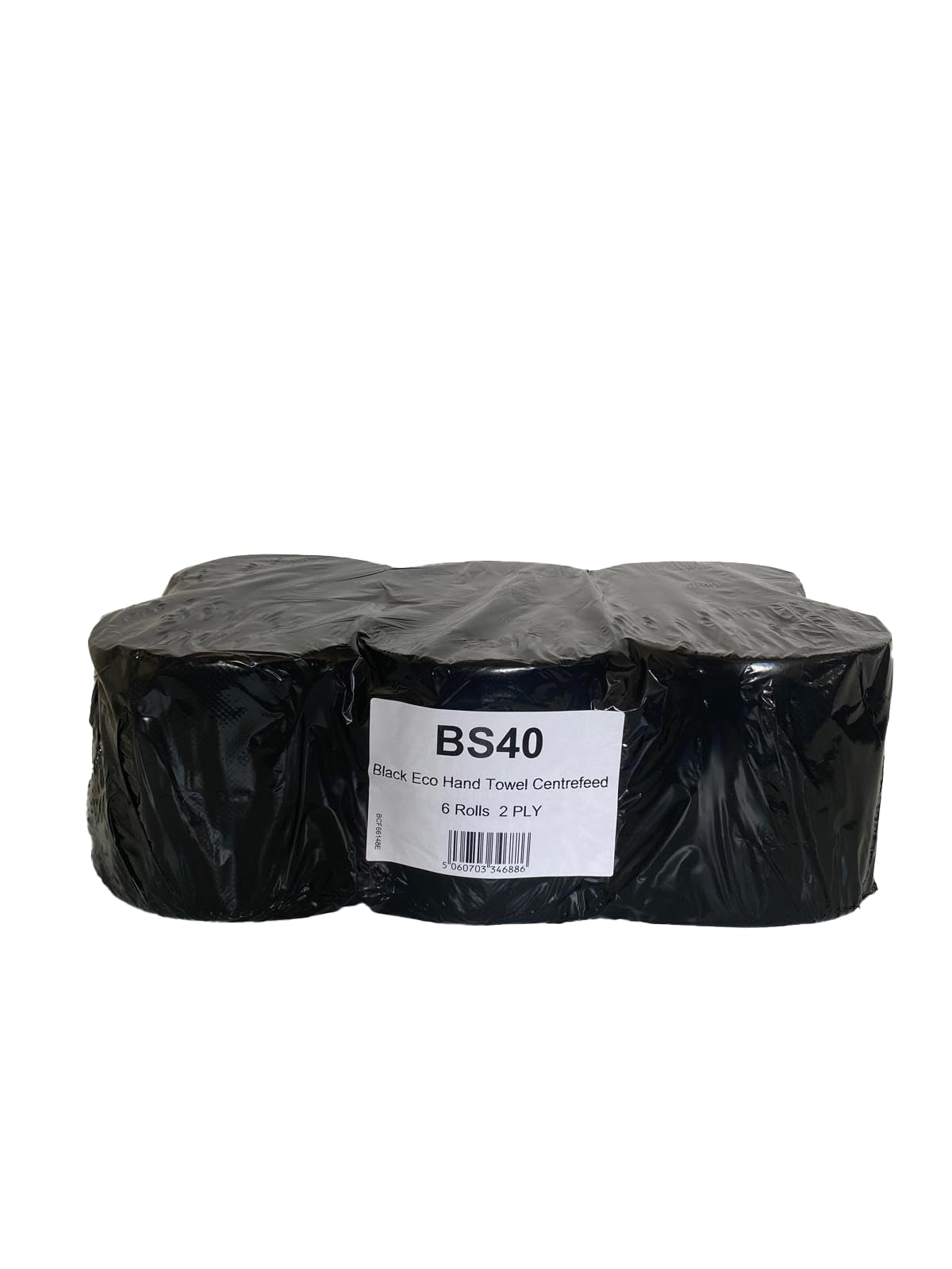 Black Eco Wrapped Hand Towel 2 Ply, 6 Rolls – Soft, Absorbent & Durable Towels, Eco-Friendly Packaging, Perfect for Home, Office, Restaurants, and Commercial Use, Hygienic and Convenient - MegaAisle