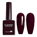 CANNI Dark Red Gel Nail Polish, 1Pcs Burgundy Red Gel Polish Deep Red Color Nail Polish Gel High Gloss Soak Off U V Gel Nail French Nail Manicure Salon DIY