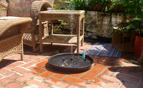 Bleuhome 2 Pack Of Bird Bath Bowl 18 19 Inch, 2.7" Depth, 20 21 22 23 24 25 26 Inch Heavy Duty Birdbath Bowls Only, Plastic Round Large Plant Saucer Dish For Garden (19", Black) #TOP1