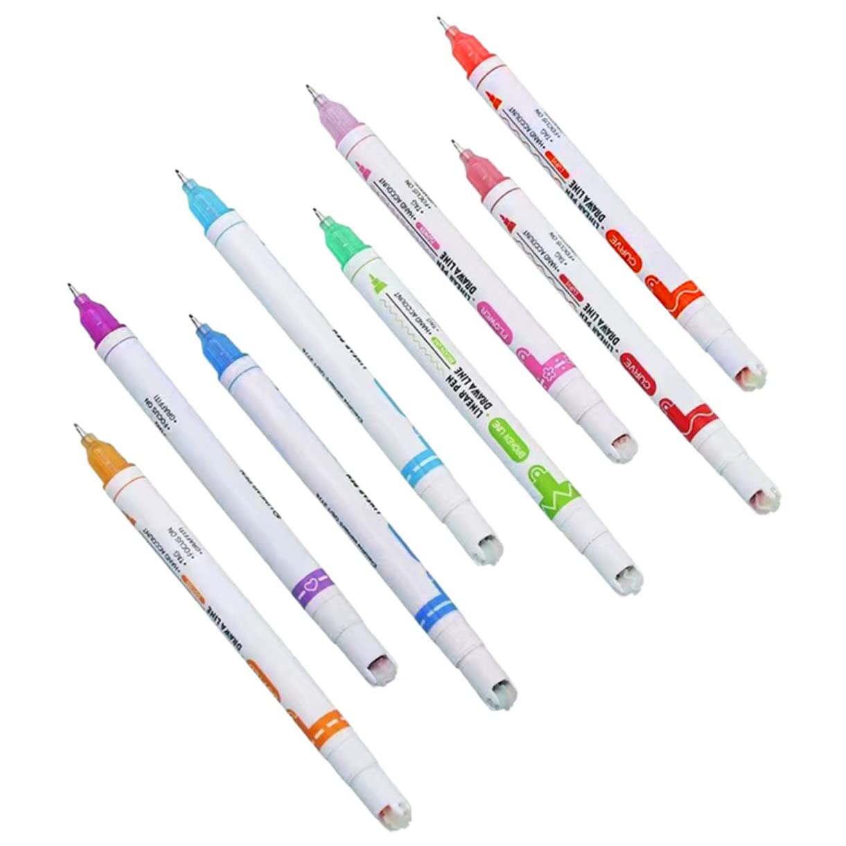 DOITOOL 4 Ensembles Stylos À Courbe Portable Pour Dessin Professionnel Marqueurs De Peinture Pour Maison Accessoires De Scrapbooking Et Projets Diy 8 Pièces * 4