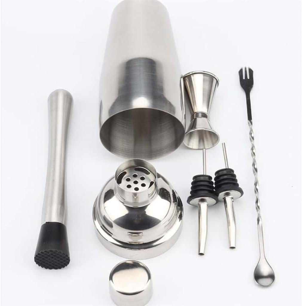 Stainless Steel Shaker Set Cocktail Shaker Shaker Cup Set of 6 Pieces