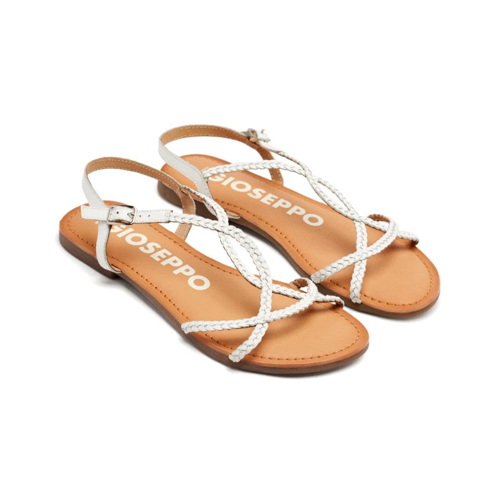 GIOSEPPO Women's Nioak Sandals, White, 8 UK