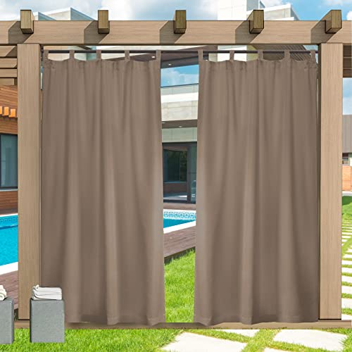 Rideau d'extérieur imperméable avec boucles faciles 24 couleurs