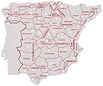 Faibo - Bolsa con 3 Plantillas, mapas España 15 x ...: Blister con 3 mapas de plástico España En uno se muestran los ríos En otro las montañas El tercero se muestran las provincias Edad recomendada: 5 años y más