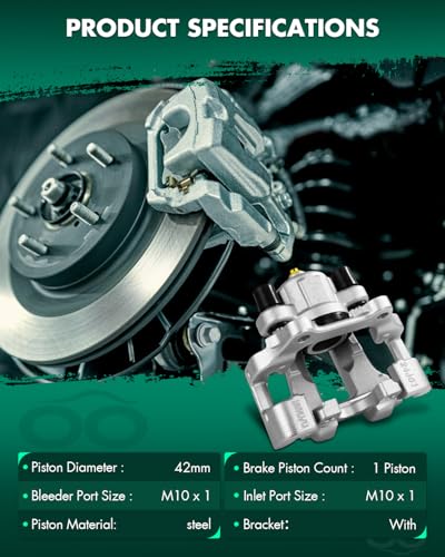 Image of SCITOO 19B7110 Rear Left Disc Brake Caliper w /Bracket Fit For BMW For 228i 2014-2016,For BMW For 430i xDrive 2017-2018,For BMW For 430i xDrive Gran Coupe 2017-2018, Single Piston