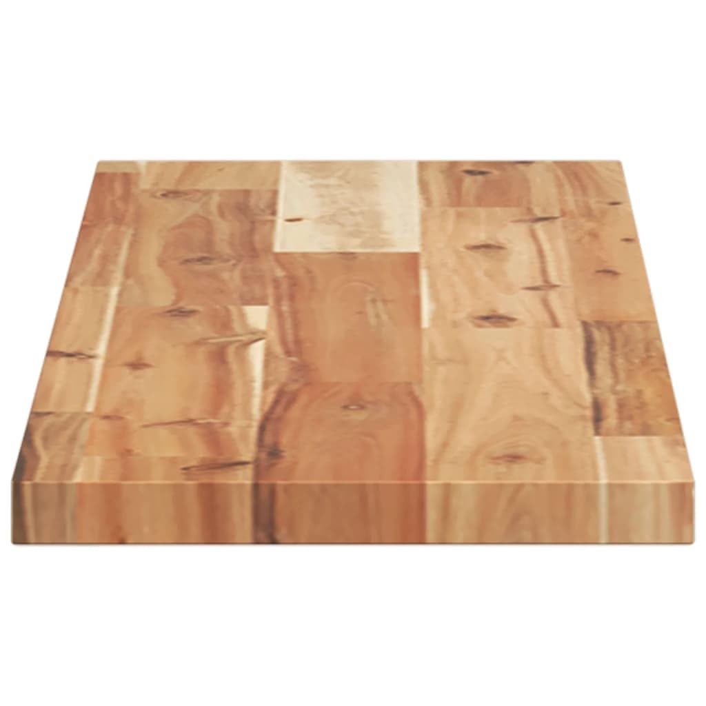 Set di 3 mensole sospese, 100 x 20 x 2 cm, in legno massello di acacia, rustico, trattato a olio, per soggiorno, cucina e corridoio