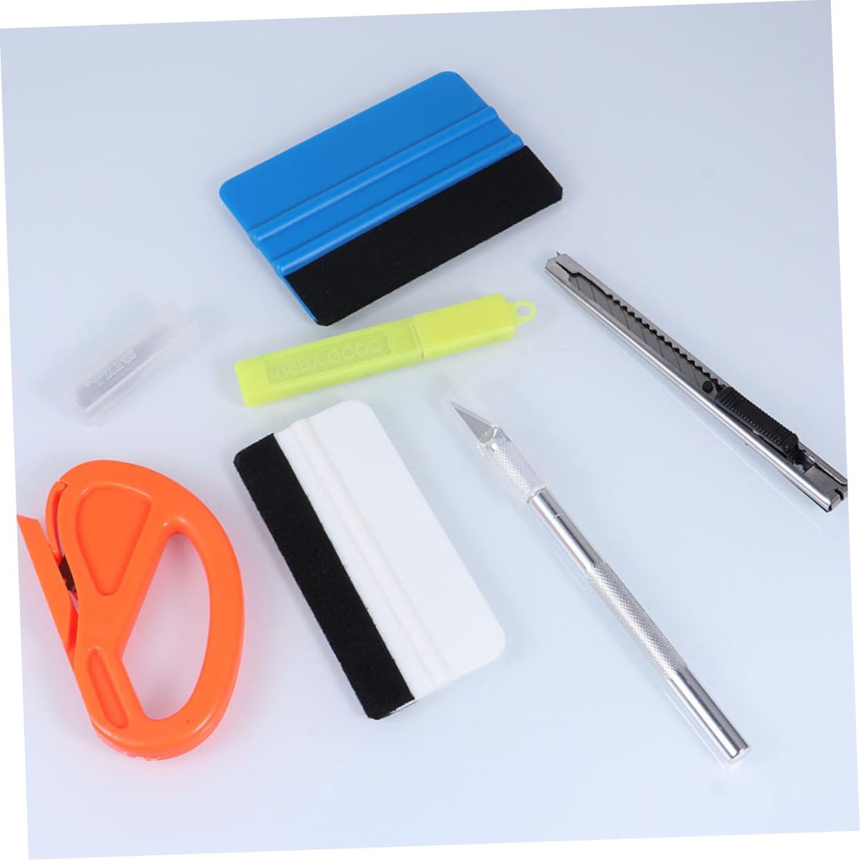 2Sets Film Tool Kit Professional Auto Window Tint Squeegee Cutter for Easy Application Portable Scraper for Automotive Film Decals and Window Tinting