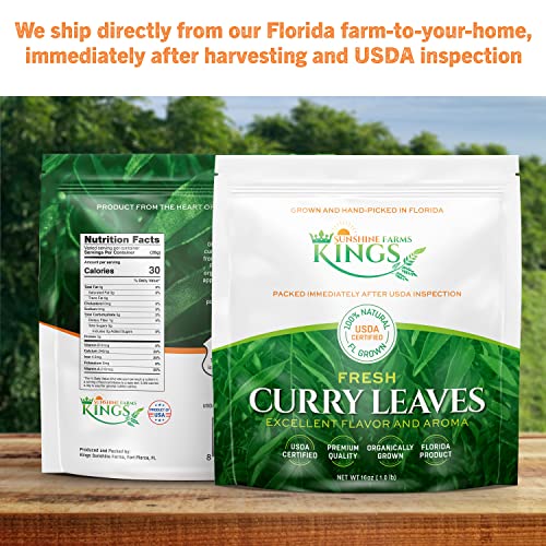 Fresh Curry Leaves - 1 lb (Kings Sunshine Farms)