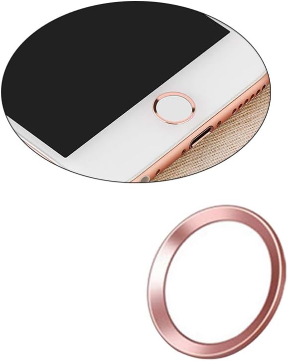 Mikikit Home Button Sticker Fingerprint Identification Cover for Phone Home Key Protection Dust Sweat Resistant Copper Polymer Material