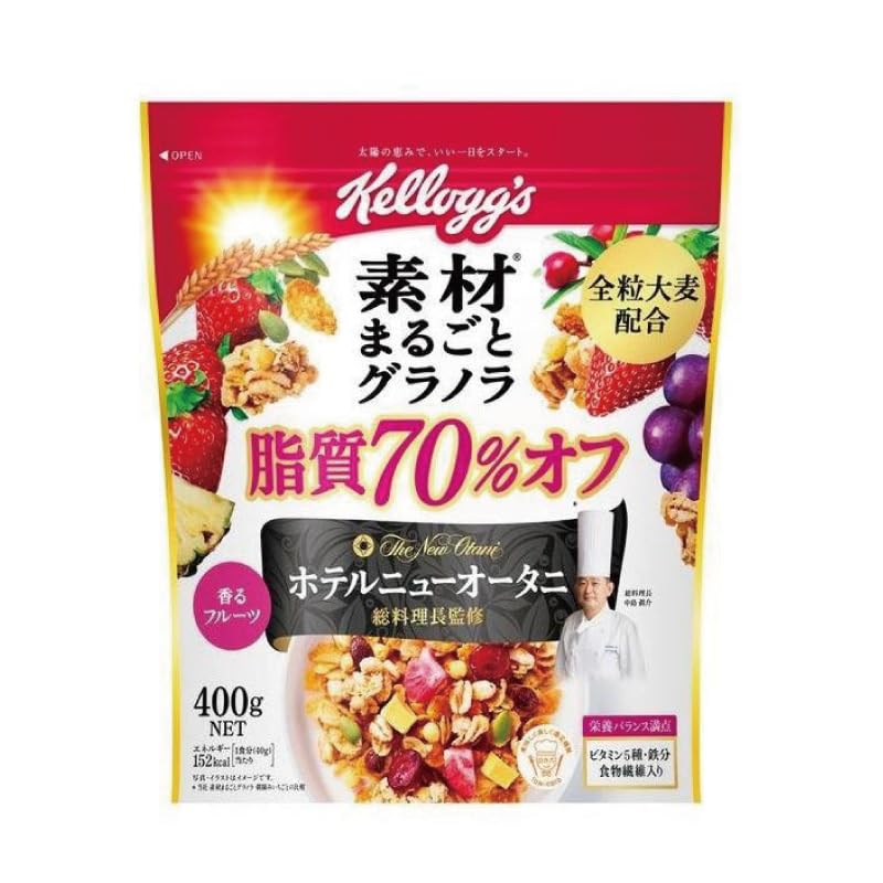 Amazon.co.jp: ケロッグ 素材まるごとグラノラ脂質70％オフ 400g×6個 