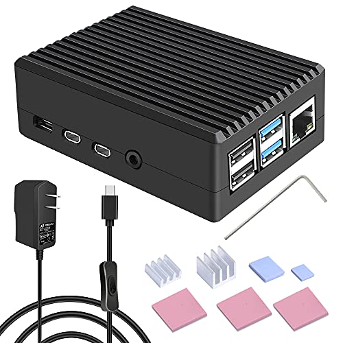 Raspberry Pi 4 Model B 4GB ケース電源付 Raspberry Pi 4】Miuzeiのファン・AC電源付きケースを購入