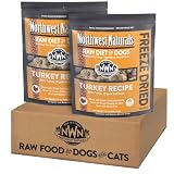 Northwest Naturals Freeze-Dried Turkey Dog Food - Bite-Sized Nuggets - Grain-Free, High-Protein Diet, Human-Grade Pet Food, Limited Ingredients, All Natural, Healthy & Nutritious - 12 Oz (Pack of 2)