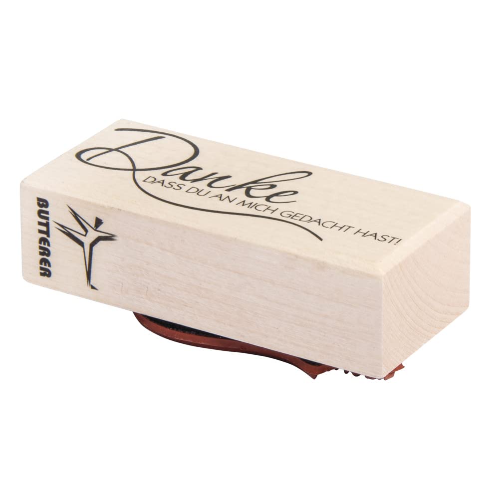 Rayher Stamp Danke, dass Du an mich., 3x7cm, 7 x 3 x 2.5 cm, Wood