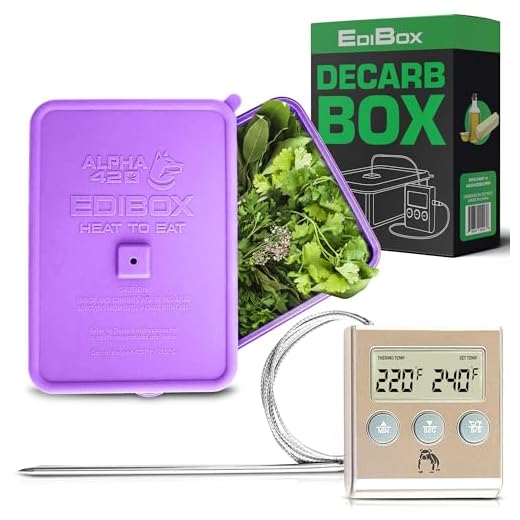 Decarb Box - Molde de silicona para hornear con termómetro de horno para hacer comestibles, Edibox para Decarboxylation