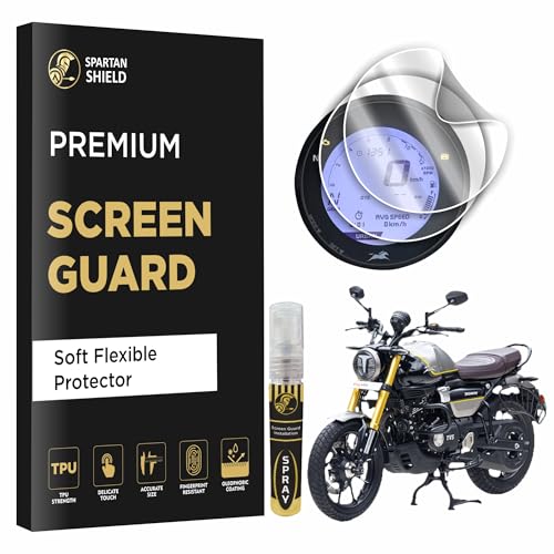 Spartan Shield [2 PACK Digital Meter Protector For 2025 TVS RONIN - SS - DS - TD || Soft Thin Flexible TPU Instrument Cluster Film Guard || New TvsRonin Bike Accessory 2026 [Not Tempered Glass]