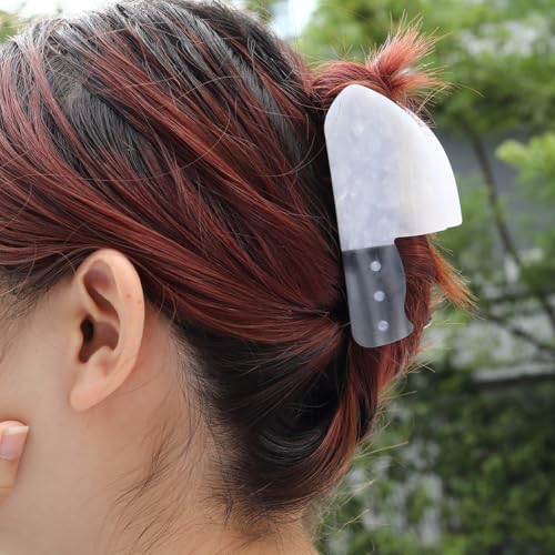 Funny Knife Large Acetate Hair Claw, Personalized Hair Clip for Women White
