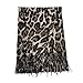 Women Fashion Leopard Pashmina Winter Cashmere Scarf Soft Long Double-sided Style Tassels Oversize Warm Shawl Scarves Wraps