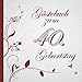Produktbild Gästebuch zum 40. Geburtstag: Gästebuch in Rot Weiß für bis zu 50 Gäste | Zum Ausfüllen als Erinnerung. Toll als Geschenk geeignet oder für den eigenen Ehrentag | Geburtstagserinnerung