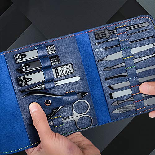 Maniküre-Set | Pediküre Kit | 16-teiliges Nagel Schere Nagelpflege Nagelknipser etui, Nagelset Nageletui Prinzetten-Set… – Bild 3