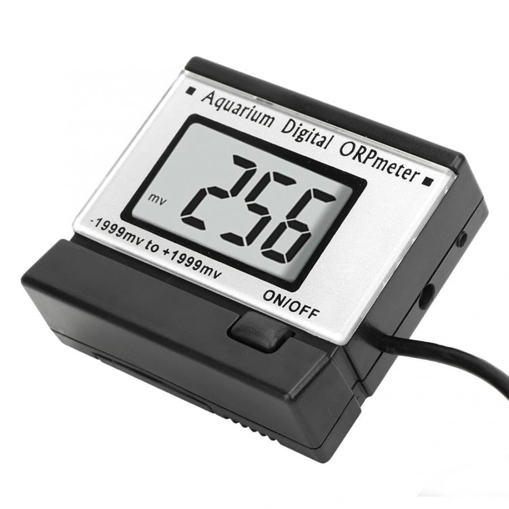 SagaSave Probador de calidad del agua, -1999 ~ 1999 mV, medidor ORP Redox en línea con pantalla LCD, detector profesional de calidad del agua para acuarios, piscinas, acuicultura