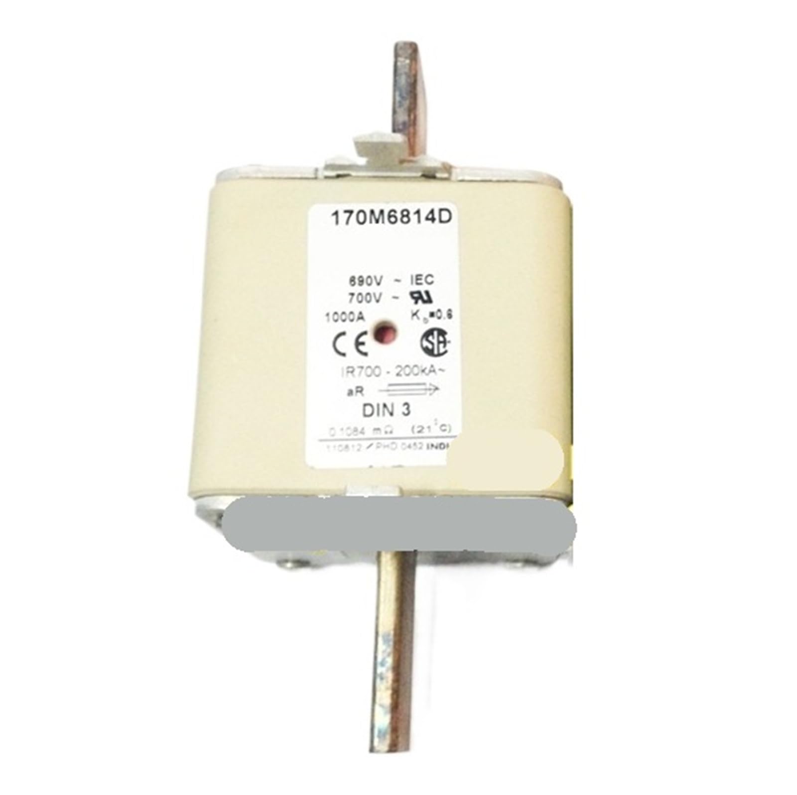 Fusible 170M6814D 1000A pour armoire electrique et disjoncteur 690V