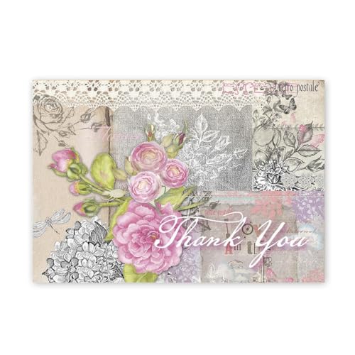 Image of Great Papers! Vintage Scrapbook Thank You Note Card and Envelope, 4.875 inch x 3.375 inch, 24 count (2025021)