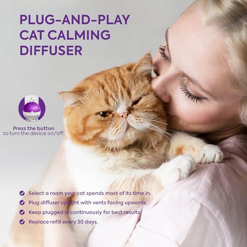 TopSum Cat Calming Plug-in: Premium Cat Pheromone Diffuser - Cat Plug In Calmer - Pet Calming Plug In - Promotes Relaxation & Well-Being, 3 Pack (Violet) - Image 6