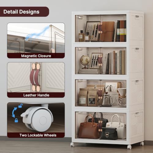 Image of UAMFURI Stackable Storage Bins with Lids, 440QT Lockable Storage Cabinet