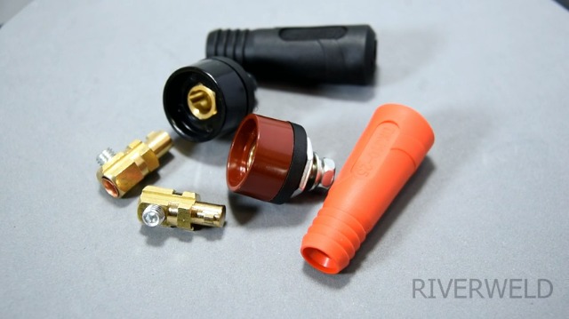 Set Connettori Cavo Saldatura TIG RIVERWELD | DKJ10-25 E DKZ10-25 200A | Stile Euro 4 Pezzi - Foto 6