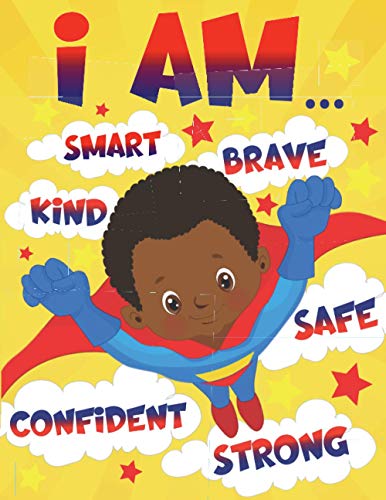 Image of I Am: Empowering African American Coloring Book for Boys with Positive Affirmations | for Little Black & Brown Boys with Natural Curly Hair (Books for ... | African American Children Books)