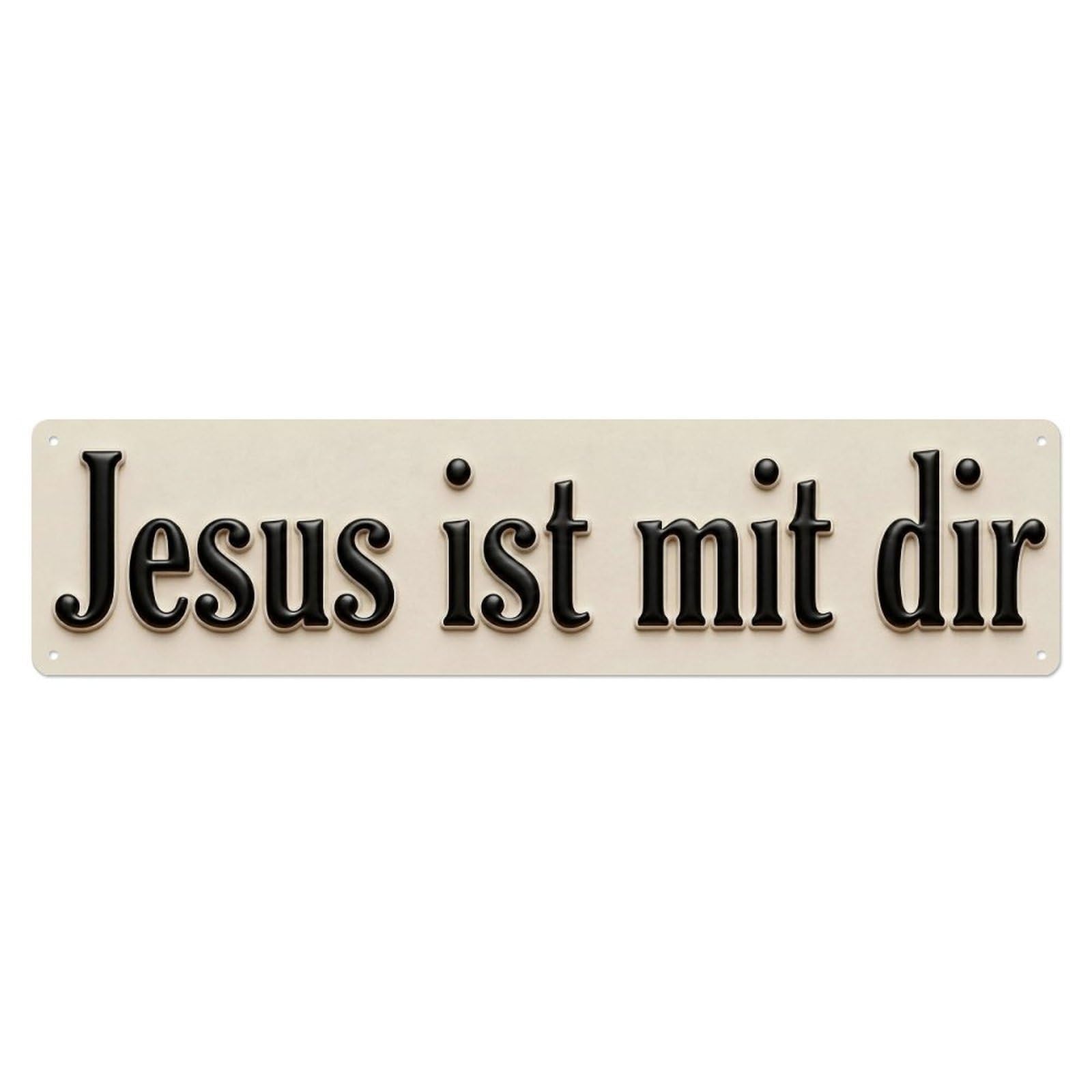 Okahys 4X16inch(10X40cm) Jesus Mit Dir Spiritual Faith Artwork Vintage Metal Tin Sign