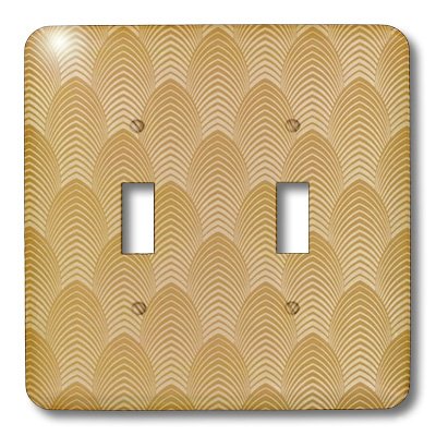 Interrupteur double neutre Art déco 3dRose pour remplacer plaque électrique blanche usée
