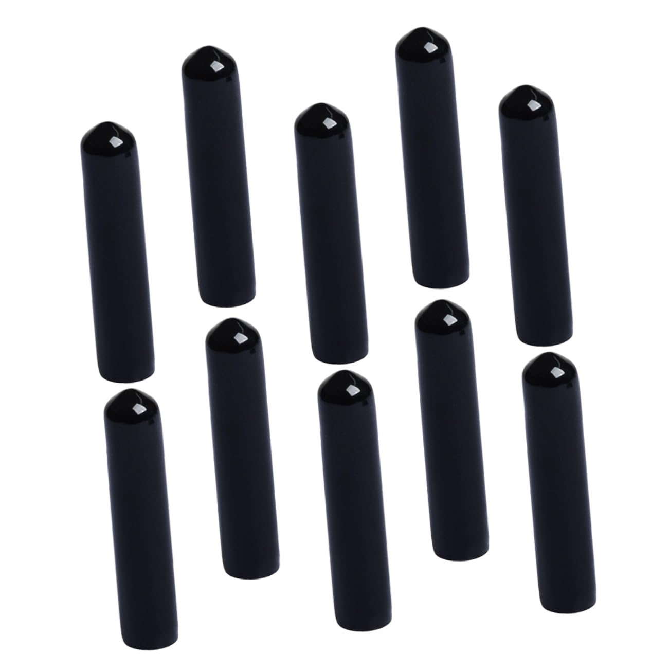 COLLBATH 10pcs Wine Cap Oil Spout Oil Pourer Spout Shot Bottles with Caps Dispenser Bottle Pourer Pourers Dust Covers Kegerator Oil Dispenser Bottle Spouts Sealer Black Rubber