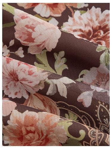 SOLY HUX Women's Floral Print Cami Dress Spaghetti Strap A Line Flared Short Summer Dresses3