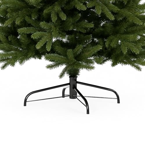 Relaxdays künstlicher Weihnachtsbaum, 150 cm, Nordmanntanne, mit Ständer, PVC Spitzen, naturgetreuer Tannenbaum, grün