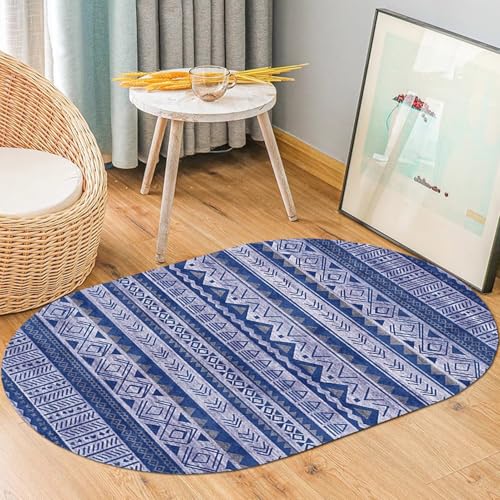 Alfombra ovalada lavable de fácil limpieza para comedor libre de manchas 3