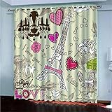 🧁【Pratique et Décoratif】: Conception de rideau simple, impression numérique 3D, couleur tridimensionnelle, respectueuse de l'environnement et saine, sans décoloration, longue durée, de beaux et généreux rideaux peuvent correspondre à votre espace, apportant un environnement convivial et magnifique. Les rideaux comportent des œillets qui s'intègrent parfaitement et s'insèrent directement dans le tissu, faites simplement glisser la tringle à travers les œillets et accrochez l'abat-jour.