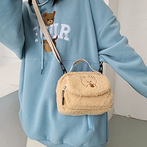 Kawaii Crossbody bag Cute Plush Bear Purse Small Wallet mini Shoulder Bag3