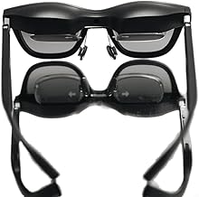 Parasol y almohadilla de nariz para gafas AR, material de policarbonato negro 12 x 10 x 3 cm, accesorio antirreflejos con marco de miopía para una mejor experiencia de visualización en aplicaciones de