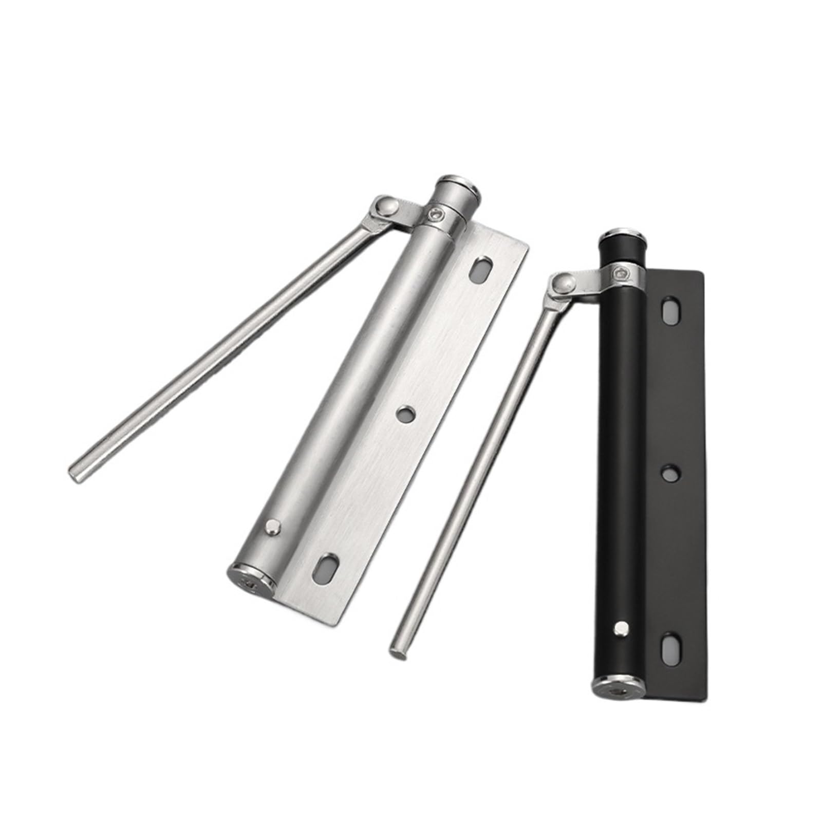 Rugaikerba Black Stainless Steel Door Closer, Lightweight Quiet Closing Hardware
